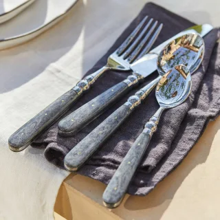 LOBERON Bestek Bigeste zilverkleur/grijs