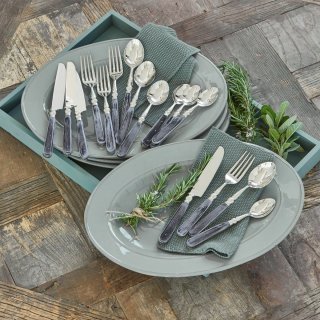 LOBERON Bestek Bigeste zilverkleur/grijs