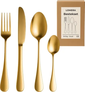 Lomera 16-delige bestekset goud