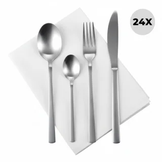 Lomera 24-delig roestvrijstalen bestekset