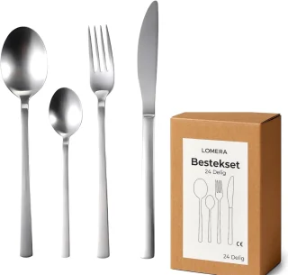 Lomera 24-delig roestvrijstalen bestekset
