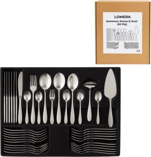 Lomera 60-delige roestvrijstalen bestekset