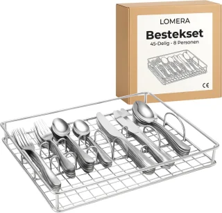 Lomera 8-persoons bestekset 45-delig RVS