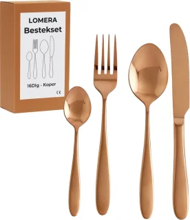 Lomera Koper bestekset 16-delig (4-persoons)