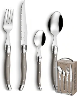 Lou Laguiole bestekset 24-delig taupe 6-persoons