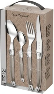 Lou Laguiole bestekset 24-delig taupe 6-persoons