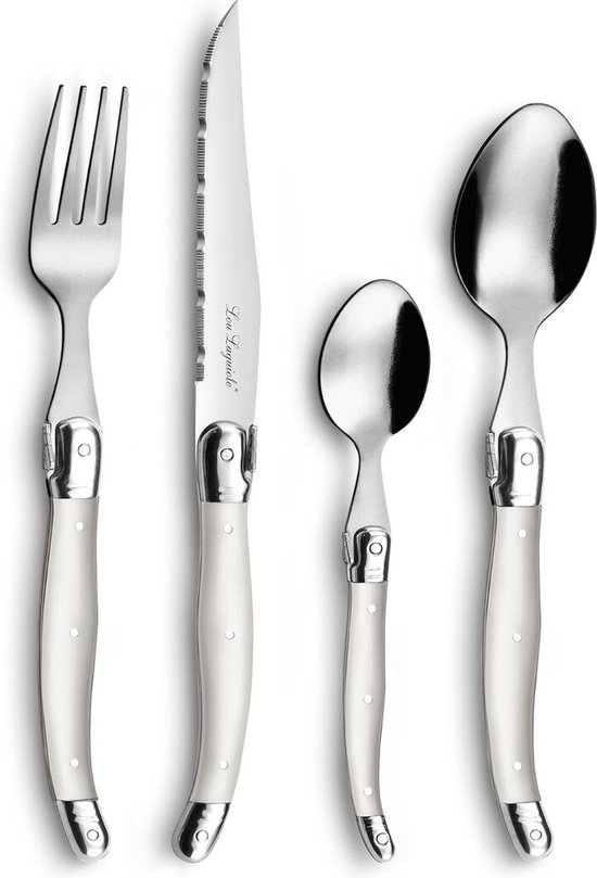 Lou Laguiole Rustic 24-delige bestekset tweekleurig metaal review