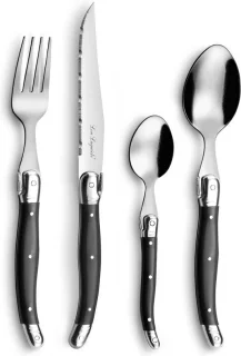 Lou Laguiole Rustic bestekset 24-delig tweekleurig metaal