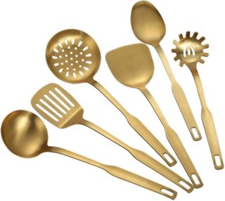 Stijlvolle eenvoud met een gouden glans: LOUZIR 6-delige bestekset