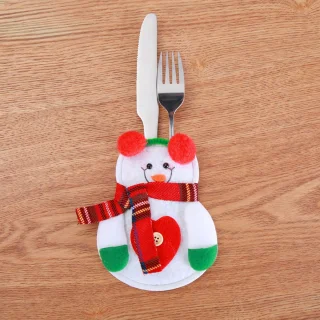 LUQ Bestekhouder Sneeuwpop Kerst