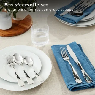 Luxe Bestekset 45-delig RVS voor 8 Personen Zilverkleurig