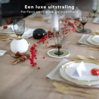 Luxe Mat Goud Bestekset RVS 16-delig voor 4 Personen