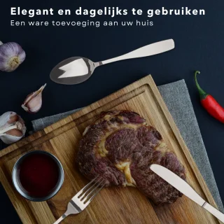 Luxe RVS Bestekset 24-delig Zilver voor 6 Personen