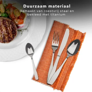 Luxe RVS Bestekset 24-delig Zilver voor 6 Personen