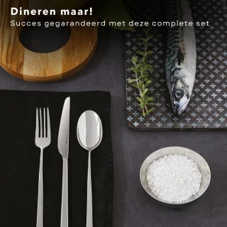 Luxe RVS Bestekset 40-delig voor 6 Personen Zilverkleurig