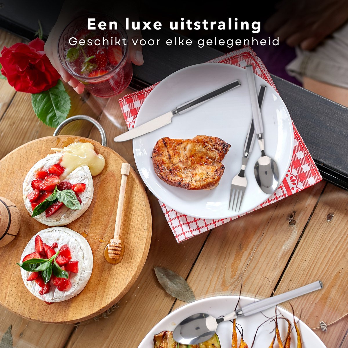 Wat vinden we goed aan de Luxe RVS Bestekset Zilver 24-delig 6 Personen