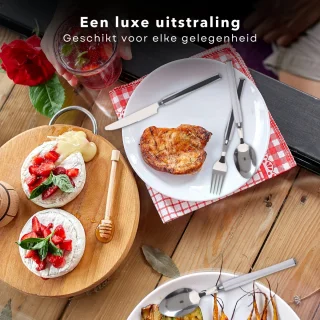 Luxe RVS Bestekset Zilver 24-delig 6 Personen