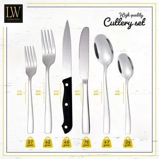 LW Collection bestekset 36-delig 6-persoons zilverkleurig