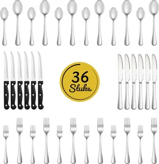 LW Collection bestekset 36-delig 6-persoons zilverkleurig