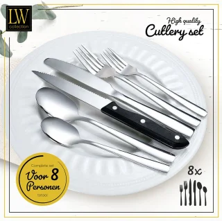 LW Collection bestekset 48-delig 8 persoons zilver