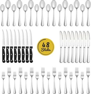 LW Collection bestekset 48-delig 8 persoons zilver