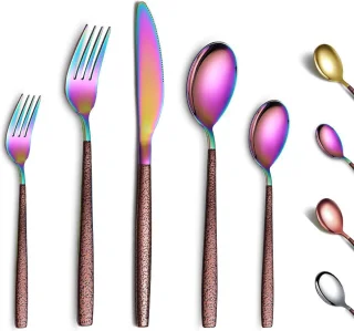 Maanoppervlak Titanium Bestekset 30-delig voor 6 Personen