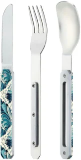 Magnetische reiskit bestekset met lepel, mes en vork