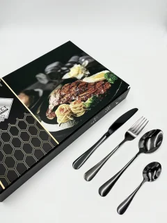 Maison Extravagante ROMA Black bestekset 24-delig