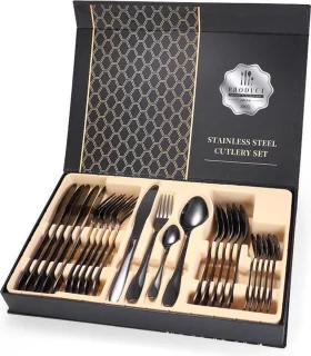 Maison Extravagante ROMA Black bestekset 24-delig