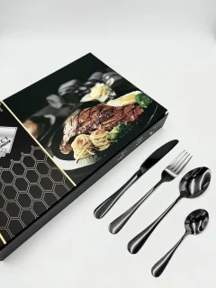 Maison Extravagante ROMA Black bestekset 24-delig