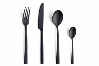 Manille vintage zwart bestekset 4pcs