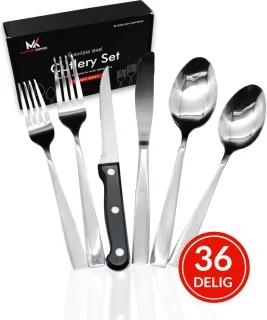 Master Knives 36-delig Bestekset 6 Persoons RVS Zilver