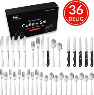 Master Knives 36-delig Bestekset 6 Persoons RVS Zilver