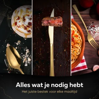 Master Knives Bestekset 36-delig Goud edelstaal 6-persoons