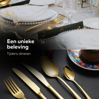 Master Knives Bestekset 36-delig Goud edelstaal 6-persoons