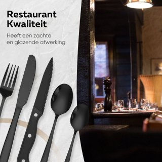 Master Knives Bestekset 36-delig Zwart/RVS