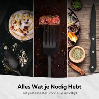 Master Knives Bestekset 36-delig Zwart/RVS