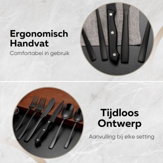 Master Knives Bestekset 36-delig Zwart/RVS