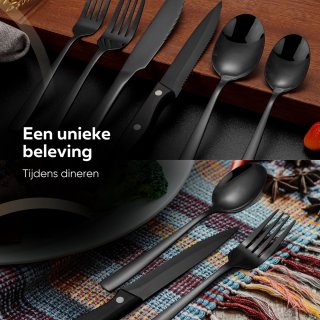Master Knives Bestekset 36-delig Zwart/RVS