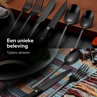 Master Knives Bestekset 36-delig Zwart/RVS