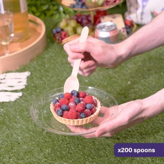 MATANA 200 Houten Lepels Bestekset