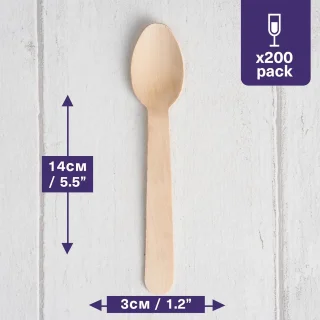 MATANA 200 Houten Lepels Bestekset