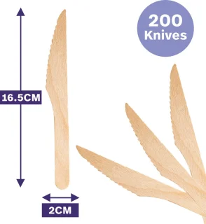MATANA 200 Houten Messen 16,5 cm - Bestekset