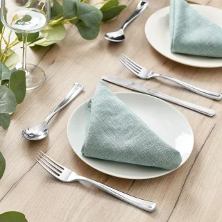 MATANA - Zilveren Plastic Bestekset 180-delig (60 messen, 60 vorken, 60 lepels)