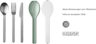 Mepal Ellipse bestekset 3-delig Nordic Black