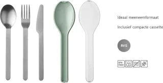 Mepal Ellipse bestekset 3-delig Nordic Blue