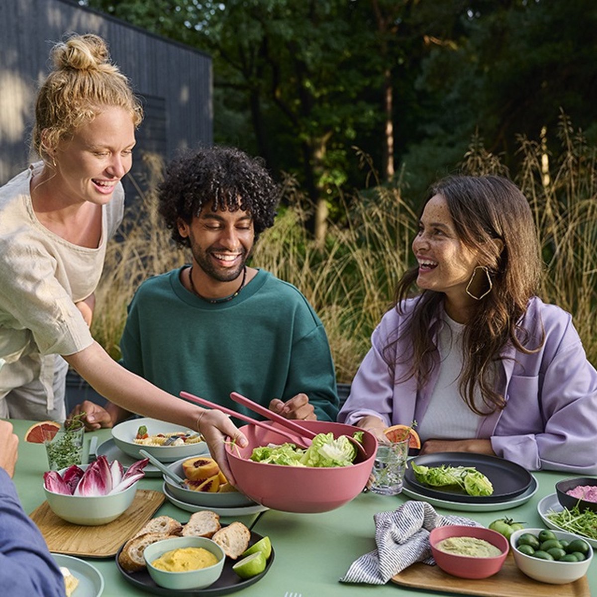 Mepal Silueta saladebestek Nordic sage 2-delig
