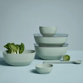Mepal Silueta saladebestek Nordic white 2-delig