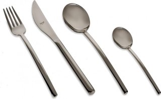 Mepra Due Oro Nero 24-delige titanium bestekset