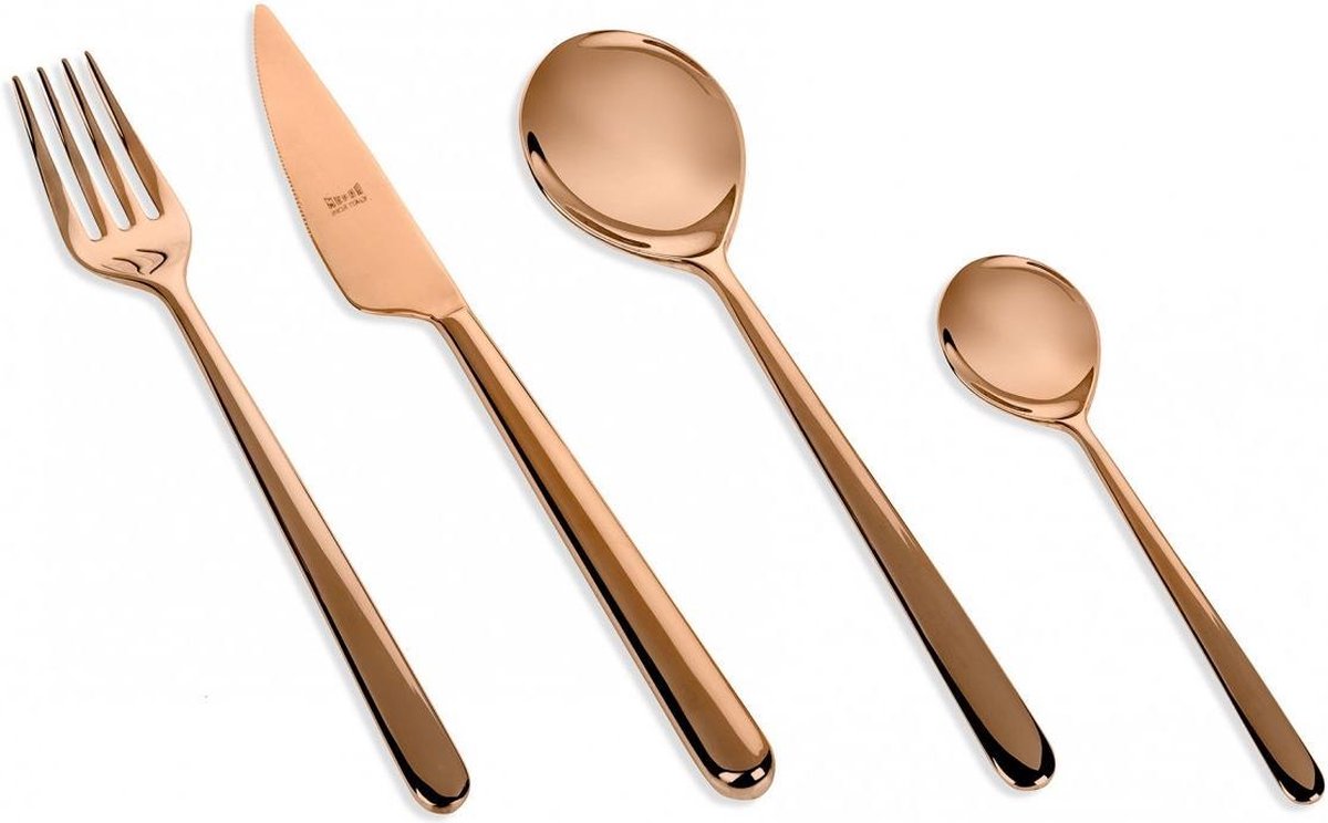 Mepra Linea Bronzo 24-delige bestekset brons koper